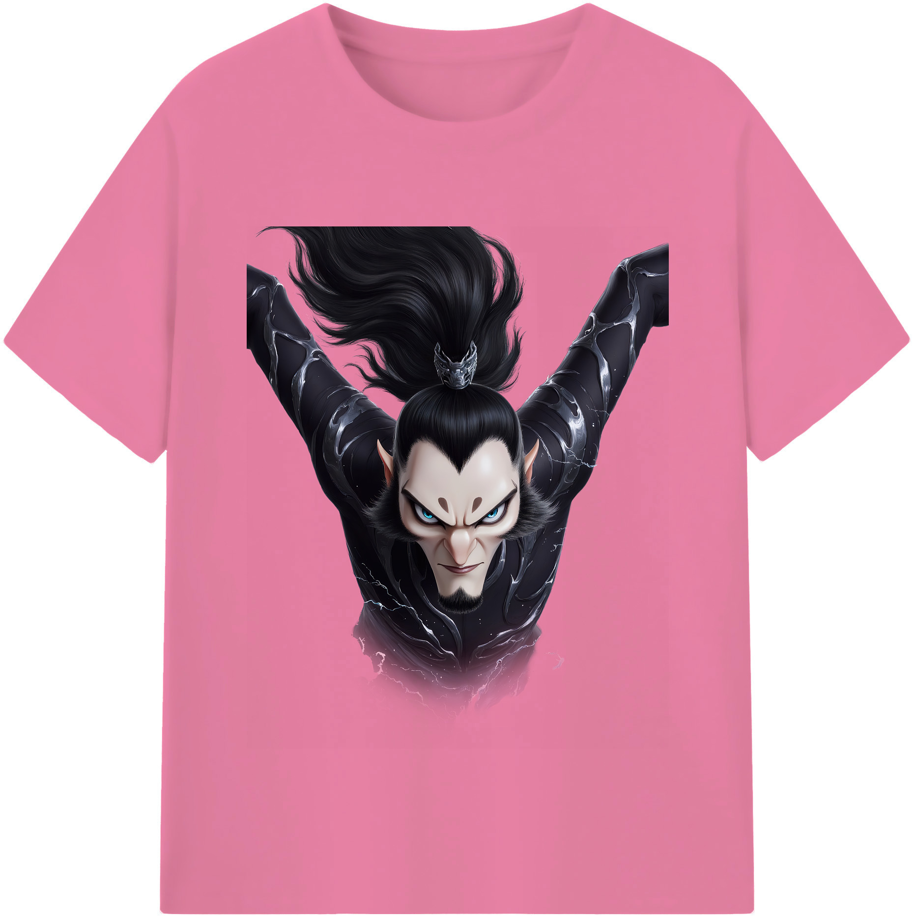 （画像用） Ne Zha 2 ナタ 魔童の大暴れ 綿100％半袖Tシャツ（フロントプリント）